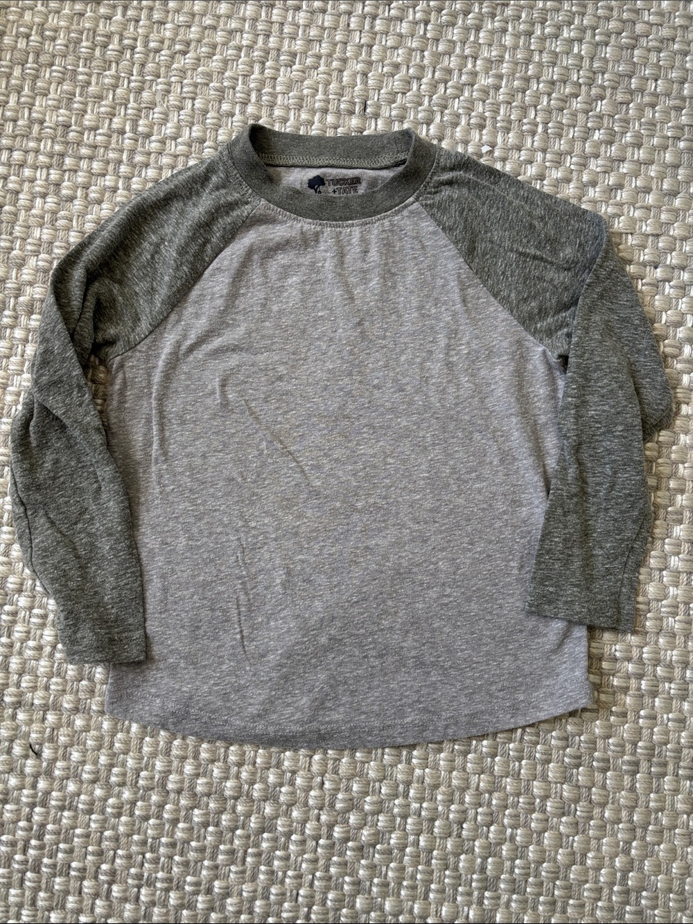 Tucker + Tate Two-Tone Grey Raglan Long-Sleeve Tee